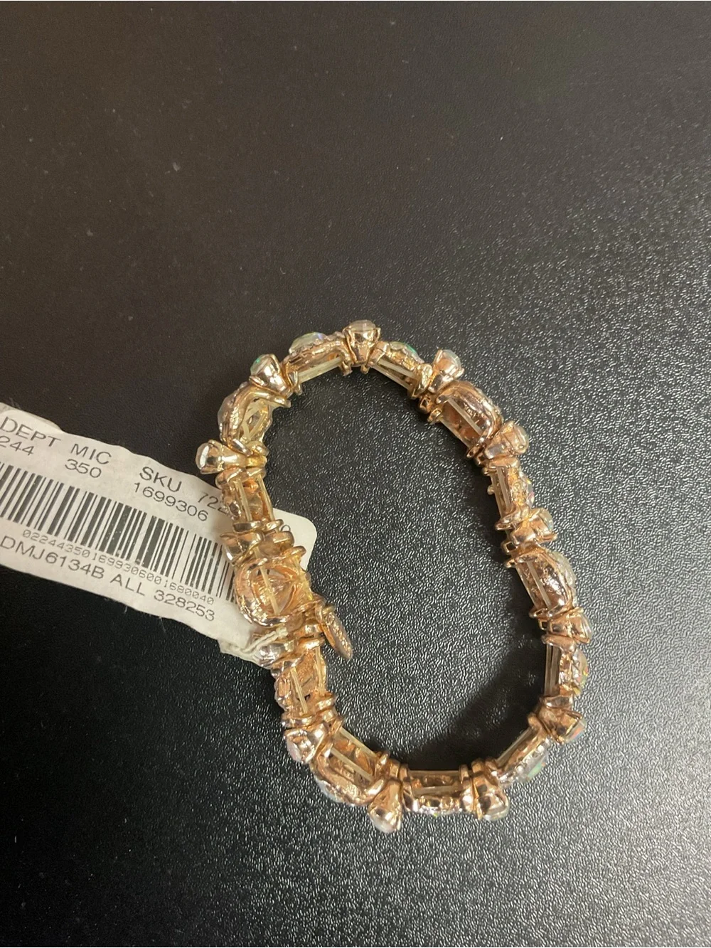 Natasha Couture Gold Crystal Link Bracelet